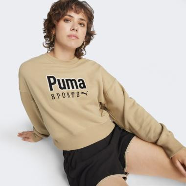 PUMA Бежева жіноча кофта  TEAM Oversized Crew TR 624318/83 - зображення 1