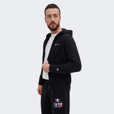 Champion Чорна чоловіча кофта  hooded full zip sweatshirt cha219837-NBK - зображення 1