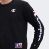 Champion Чорна чоловіча кофта  crewneck sweatshirt cha219740-NBK - зображення 4