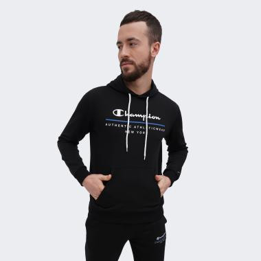 Champion Чорна чоловіча кофта  hooded sweatshirt cha219729-NBK - зображення 1