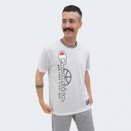   Champion Чорна чоловіча футболка  reversible crewneck t shirt cha219809-BDB/NBK