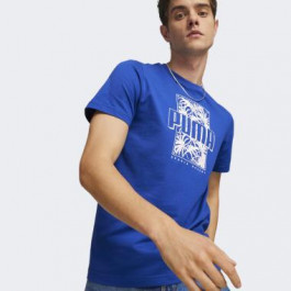   PUMA Синя чоловіча футболка  ESS+ PALM RESORT Graphic Tee 683000/17