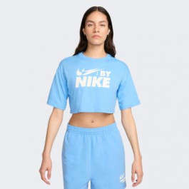 Nike Блакитна жіноча футболка  W NSW CROP TEE GLS FZ4635-412