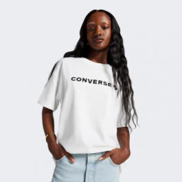 Converse Біла жіноча футболка  OS WORDMARK TEE con10026044-102