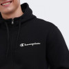 Champion Чорна чоловіча кофта  hooded full zip sweatshirt cha219094-NBK - зображення 4