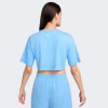 Nike Блакитна жіноча футболка  W NSW CROP TEE GLS FZ4635-412 - зображення 2