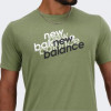 New Balance Оливкова чоловіча футболка  Tee NB Heathertech Gr. nblMT41071DEK - зображення 4