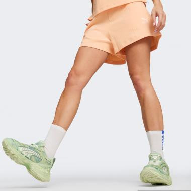 PUMA Персикові жіночі шорти  CLASSICS Ribbed A-Line Shorts 624254/45 - зображення 1