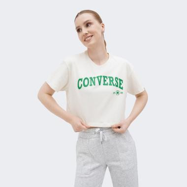 Converse Молочна жіноча футболка  RETRO CHUCK CROPPED TEE con10027151-286 - зображення 1