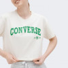 Converse Молочна жіноча футболка  RETRO CHUCK CROPPED TEE con10027151-286 - зображення 4
