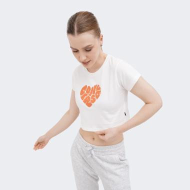 Converse Біла жіноча футболка  COLORFUL HEART TEE con10026369-102 - зображення 1