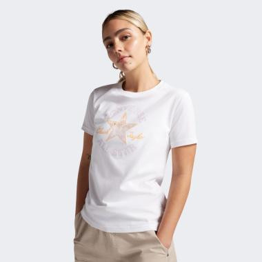 Converse Біла жіноча футболка  CHUCK PATCH INFILL TEE con10026362-102 - зображення 1