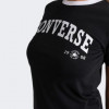 Converse Чорна жіноча футболка  RETRO CHUCK ARCH TEE con10026365-001 - зображення 4