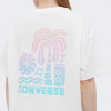 Converse Біла жіноча футболка  FESTIVAL STATEMENT GRAPHIC TEE con10027149-102 - зображення 5