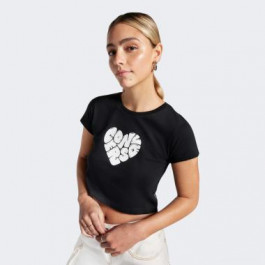 Converse Чорна жіноча футболка  COLORFUL HEART TEE con10026369-001