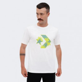 Converse Біла чоловіча футболка  FESTIVAL STAR CHEV FILL TEE con10026417-102