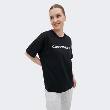 Converse Чорна жіноча футболка  OS WORDMARK TEE con10026044-001 - зображення 1