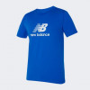 New Balance Синя чоловіча футболка  Tee NB Stacked Logo nblMT41502BUL - зображення 5