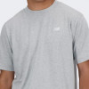 New Balance Сіра чоловіча футболка  Tee NB Small Logo nblMT41509AG - зображення 4