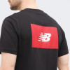 New Balance Чорна чоловіча футболка  Tee NB Logo Graphics nblMT41584BK - зображення 4