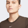 Nike Коричнева жіноча футболка  W NSW ESSNTL SLM CRP FB2873-237 - зображення 4