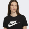 Nike Чорна жіноча футболка  W NSW CLUB SS TEE ICN FTRA DX7906-010 - зображення 4