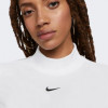 Nike Біла жіноча футболка  W NSW ESSNTL RIB MOCK SS TOP DV7958-100 - зображення 4