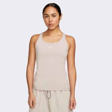 Nike Бежева жіноча майка  W NSW ESSNTL CAMI TANK DH1345-272 - зображення 1