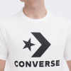 Converse Біла чоловіча футболка  STANDARD FIT CENTER FRONT LARGE LOGO STAR CHEV SS TEE con10025458-102 - зображення 4