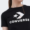 Converse Чорна жіноча футболка  SEASONAL STAR CHEVRON SS TEE con10024538-001 - зображення 4