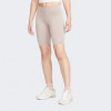 Nike Бежеві жіночі шорти  W NSW ESSNTL MR BIKER SHORT CZ8526-272 - зображення 1