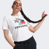 Converse Біла жіноча футболка  CHERRY STAR CHEVRON INFILL TEE con10026042-102 - зображення 1