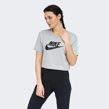 Nike Сіра жіноча футболка  W Nsw Tee Essntl Crp Icn Ftra BV6175-063 - зображення 1