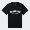 Converse Чорна чоловіча футболка  STANDARD FIT ALL STAR SINGLE SCREEN PRINT TEE con10024566-001 - зображення 4