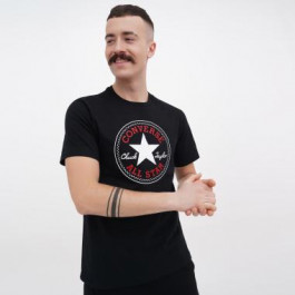 Converse Чорна чоловіча футболка  STANDARD FIT CENTER FRONT CHUCK PATCH CORE TEE con10025459-001