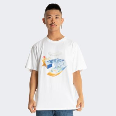 Converse Біла чоловіча футболка  Star Chevron Ocean Tee con10024746-102 - зображення 1