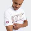 Arena Біла чоловіча футболка  T-SHIRT LOGO COTTON are005336-103 - зображення 4
