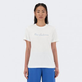 New Balance Біла жіноча футболка  Tee NB GR. V Font nblWT41909WT