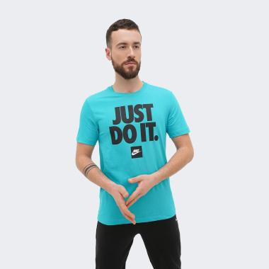 Nike Блакитна чоловіча футболка  M NSW TEE FRAN JDI VERBIAGE DZ2989-345 - зображення 1