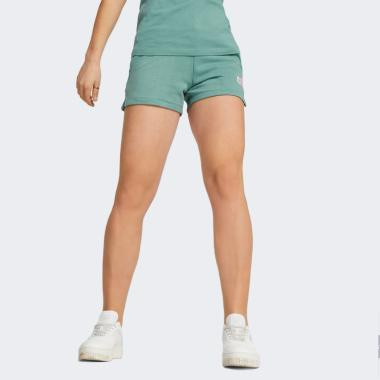 PUMA Бірюзові жіночі шорти  ESS+ FLOWER POWER 4" Shorts TR 673693/84 - зображення 1