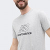 New Balance Світло-сіра чоловіча футболка  Tee NB Gr. V Flying nblMT41906AG - зображення 4