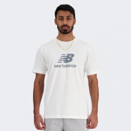 New Balance Біла чоловіча футболка  Tee NB Stacked Logo nblMT41502WT
