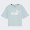 PUMA Блакитна жіноча футболка  ESS Cropped Logo Tee 586866/22 - зображення 7