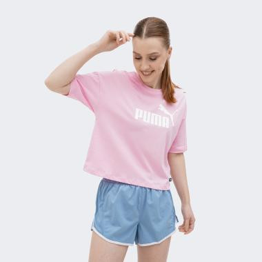 PUMA Рожева жіноча футболка  ESS Cropped Logo Tee 586866/28 - зображення 1