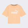 PUMA Персикова жіноча футболка  ESS Cropped Logo Tee 586866/46 - зображення 6
