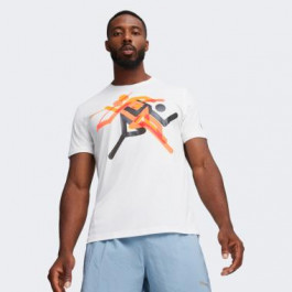   PUMA Біла чоловіча футболка  RUN FASTER ICONS GRAPHIC TEE 525000/02