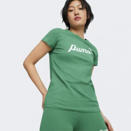 PUMA Зелена жіноча футболка  ESS+ BLOSSOM Script Tee 679315/86