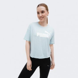   PUMA Блакитна жіноча футболка  ESS Cropped Logo Tee 586866/22