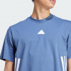 Adidas Синя чоловіча футболка  M FI 3S T IR9191 - зображення 4