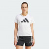 Adidas Біла жіноча футболка  RUN IT TEE IN0111 - зображення 1